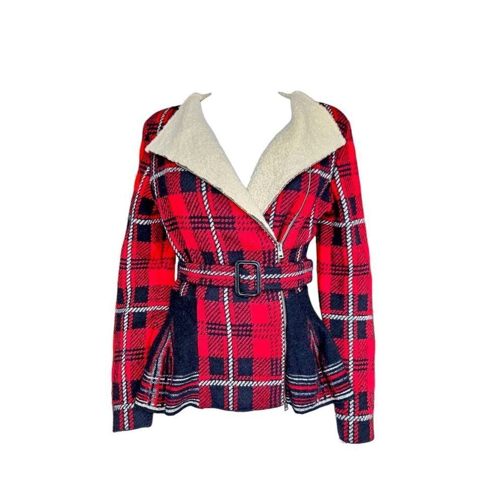 missoni glen check knit jacket